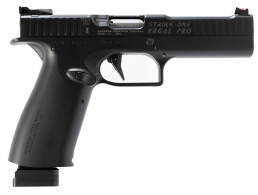 Picture of AMERICAN PREC FIREARMS STRIKE ONE ERGAL PRO HGA 9MM 5 IN OR BBL ADJ SIGHT COMP TRIG BLK 2/17RD MAGS AFS1EP-9-BK-17-OR