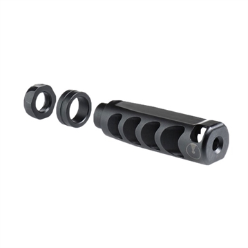 Picture of Ultradyne USA Apollo MAX Compensator with Timing Nut 7.62, AR-10, LR-308, 5/8"-24 Thread, .975 Outside Diameter, Steel Nitride Finish UD10710
