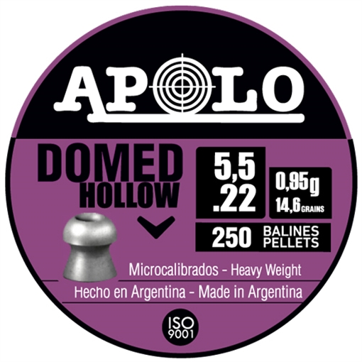 Picture of APOLO PELLETS 22 DOMED HOLLOW 14.6 GRAIN 250 PACK E19702