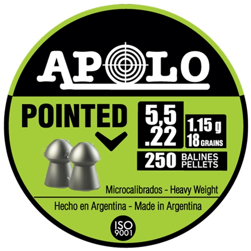 Picture of APOLO PELLETS 22 POINTED 18 GRAIN 250 PACK E19601