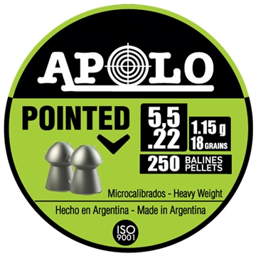 Picture of APOLO PELLETS 22 POINTED 18 GRAIN 250 PACK E19601