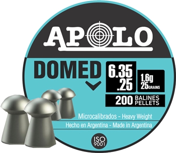 Picture of APOLO PELLETS 25 DOMED 25GR 200 PACK E13501