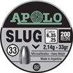 Picture of APOLO PELLETS 25 SLUG 33 GRAIN 200 PACK E19303