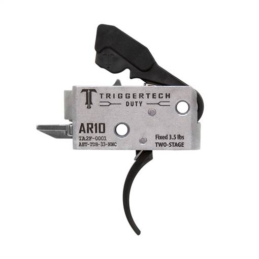 Picture of TriggerTech Duty, Curved Trigger, Two Stage, 3.5LB Pull, Fits AR-10, Anodized Finish, Black AHT-TDB-33-NNC AHTTDB33NNC