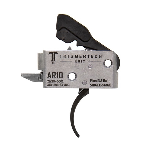 Picture of TriggerTech Duty, Curved Trigger, Single Stage, 3.5LB Pull, Fits AR-10, Anodized Finish, Black AHT-SDB-33-NNC AHTSDB33NNC