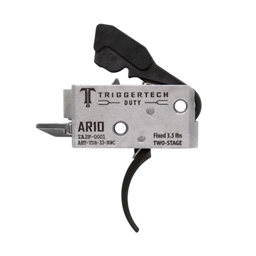 Picture of TriggerTech Duty, Curved Trigger, Two Stage, 3.5LB Pull, Fits AR-10, Anodized Finish, Black AHT-TDB-33-NNC AHTTDB33NNC