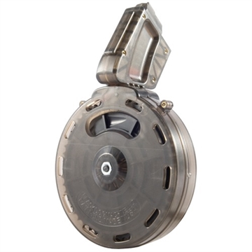 Picture of Black Dog Machine AR-15 DRUM MAGAZINE 22LR 50RD POLYMER SMOKE GRAY AR1522-DRUM