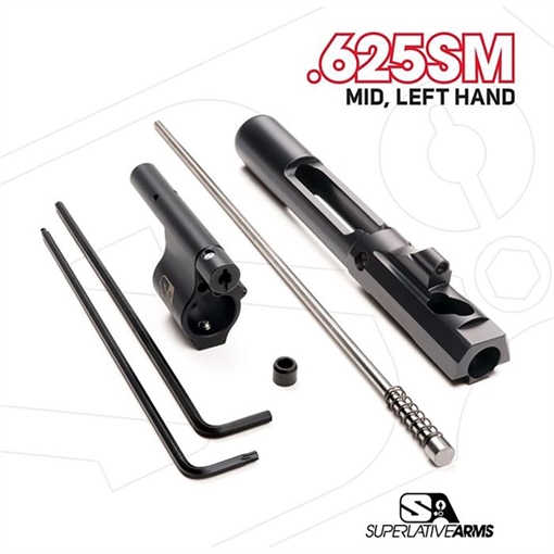Picture of Superlative Arms Llc AR-15 ADJ PISTON SYSTEM W/SOLID .625'' GAS BLOCK MIDLENGTH LH SABO-PS-LFD-M625SM