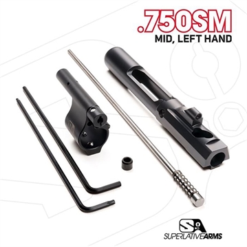 Picture of Superlative Arms AR-15 ADJ PISTON SYSTEM W/SOLID .750'' GAS BLOCK MIDLENGTH LH SABO-PS-LFD-M750SM