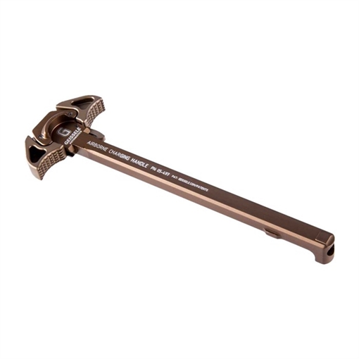 Picture of Geissele Automatics Airborne Charging Handle, Low Profile Lever Design, 7075-T6 Aluminum, Ambidextrous, Desert Dirt Color Finish, Fits AR 15, Product Finishes, Shade Variations and Other Imperfections Are Normal Due to the Manufacturing Process 05-497S