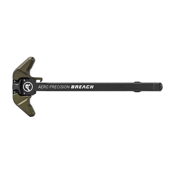 Picture of Aero Precision BREACH, AR-15 Charging Handle, Ambidextrous, Large Lever, Gas Deflection Shelf, Anodized Finish, Black and Olive Drab Green APRA700131C