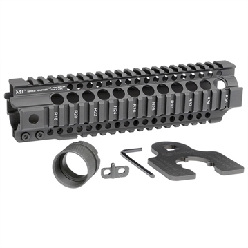 Picture of Midwest Industries Combat Rail T-Series, Free Float Handguard, 9.25" Length, Quad Rail, Includes Barrel Nut and Wrench, Fits AR-15 Rifles, Black Anodized Finish MI-CRT9.25