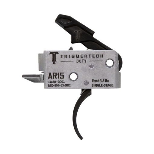 Picture of TriggerTech Duty, Curved Trigger, Single Stage, 3.5LB Pull, Fits AR-15, Anodized Finish, Black AH0-SDB-33-NNC AH0SDB33NNC