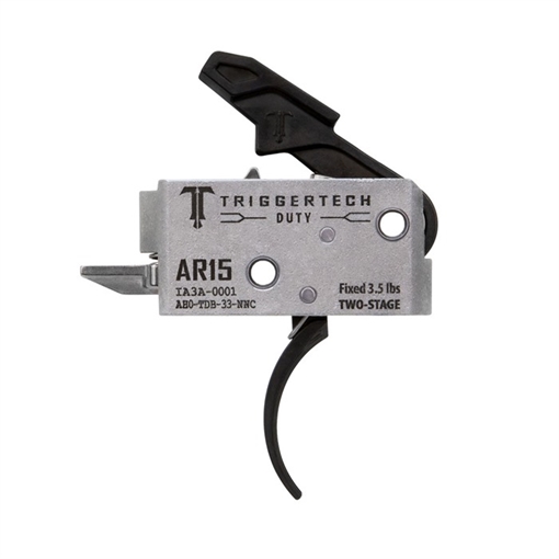 Picture of TriggerTech Duty, Curved Trigger, Two Stage, 3.5LB Pull, Fits AR-15, Anodized Finish, Black AH0-TDB-33-NNC AH0TDB33NNC
