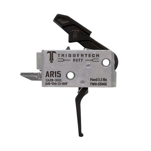 Picture of TriggerTech Duty, Flat Trigger, Two Stage, 3.5LB Pull, Fits AR-15, Anodized Finish, Black AH0-TDB-33-NNF AH0TDB33NNF