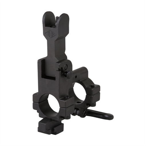 Picture of Yankee Hill Machine Co Flip Front Sight Tower with Bayonet Lug, Includes Round Hooded Front Sight Guard or Standard Style Front Sight Guard, Black, Fits AR Barrels YHM-9394
