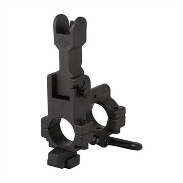 Picture of Yankee Hill Machine Co Flip Front Sight Tower with Bayonet Lug, Includes Round Hooded Front Sight Guard or Standard Style Front Sight Guard, Black, Fits AR Barrels YHM-9394