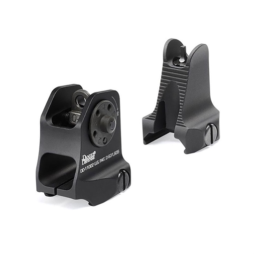 Picture of Daniel Defense 1908809116 AR-15 Iron Sight Set Black Hardcoat Anodized Fixed Front & Rear Sight 1908809116 19-088-09116