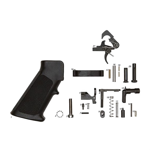 Picture of Alg Defense AR-15 LOWER PARTS KIT WITH GRIP W/ QMS TRIGGER 16-002