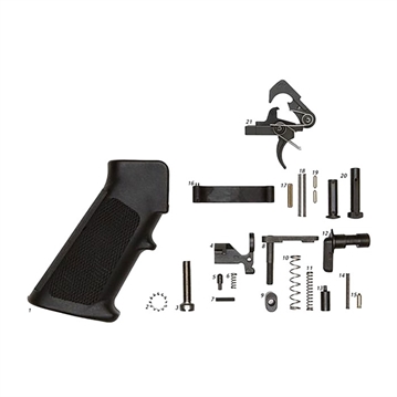 Picture of Alg Defense AR-15 LOWER PARTS KIT WITH GRIP W/ QMS TRIGGER 16-002