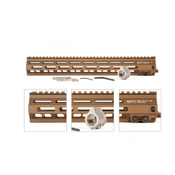 Picture of Geissele Automatics MK4, Super Modular Rail, Handguard, 9.3", M-LOK, Barrel Nut Wrench Sold Separately (GEI-02-243), Gas Block Not Included, Desert Dirt Color, Product Finishes, Shade Variations and Other Imperfections Are Normal Due to the Manufacturing Process 05-283S 05283S