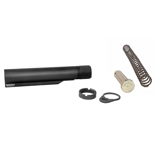 Picture of Geissele Automatics AR15 PREMIUM MILSPEC BUFFER TUBE ASSEMBLY W/SUPER 42, H3 BLK 08-163B-H3
