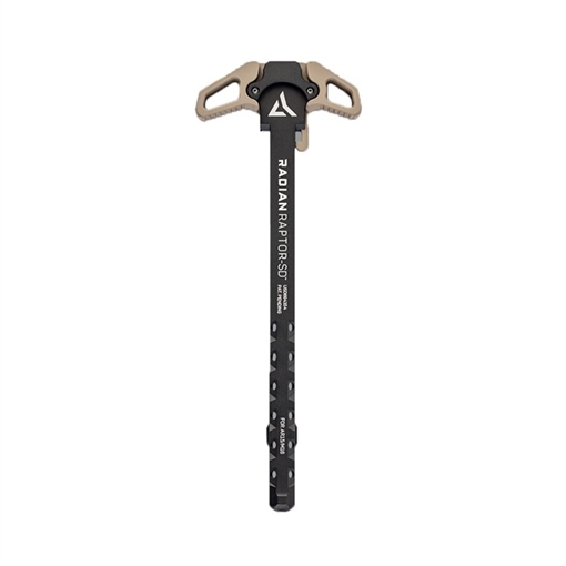 Picture of Radian Weapons Raptor SD Ambi Charging Handle, FDE, Gas Ported Shaft, Fits Mil-Spec AR-15/M16 Platform R0066