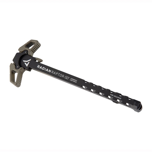 Picture of Radian Weapons Raptor SD Ambi Charging Handle, Radian OD, Gas Ported Shaft, Fits Mil-Spec AR-15/M16 Platform R0376