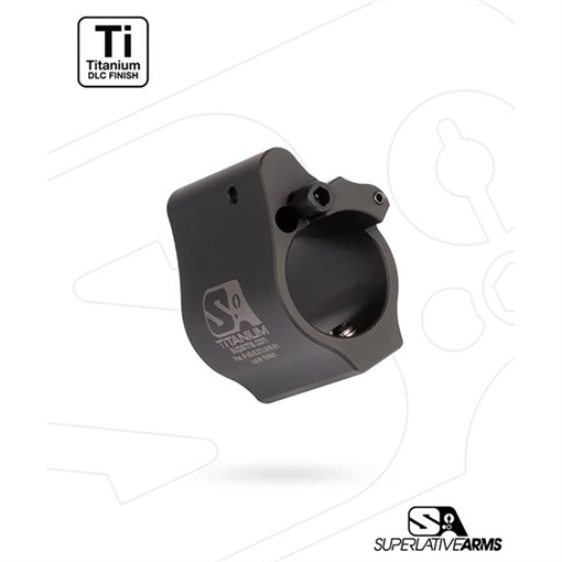Picture of Superlative Arms AR-15 SOLID TITANIUM ADJUSTABLE GAS BLOCK .750'' BLACK SABO-DI-750SDT