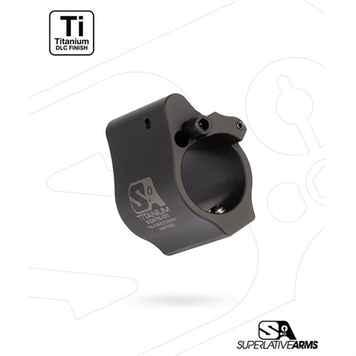 Picture of Superlative Arms AR-15 SOLID TITANIUM ADJUSTABLE GAS BLOCK .875'' BLACK SABO-DI-875SDT