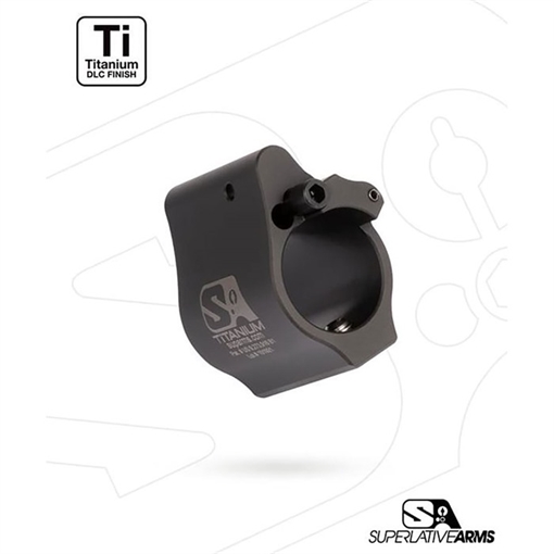 Picture of Superlative Arms AR-15 SOLID TITANIUM ADJUSTABLE GAS BLOCK .936'' BLACK SABO-DI-936SDT