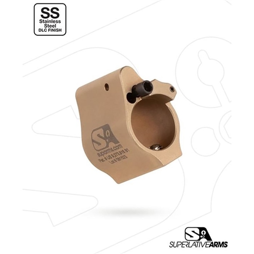 Picture of Superlative Arms AR-15 SOLID SS ADJUSTABLE GAS BLOCK .936'' TAN SABO-DI-936ST