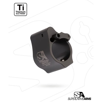 Picture of Superlative Arms AR-15 SOLID TITANIUM ADJUSTABLE GAS BLOCK .625'' BLACK SABO-DI-625SDT