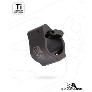 Picture of Superlative Arms AR-15 SOLID TITANIUM ADJUSTABLE GAS BLOCK .750'' BLACK SABO-DI-750SDT