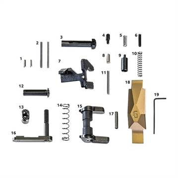 Picture of Geissele Automatics Lower Parts Kit, Ultra Duty, For AR-15, Desert Tan, Does Not Include Fire Control Group 05-435S
