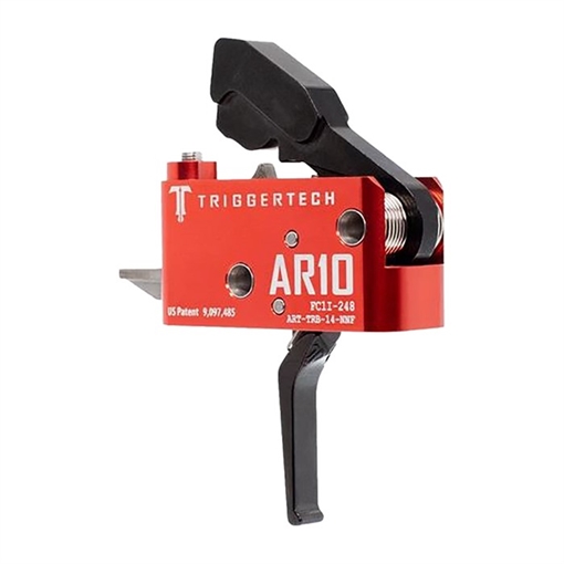 Picture of TriggerTech ARTTRB14NNF Diamond Black/Red Straight Fits AR-10 ARTTRB14NNF ART-TRB-14-NNF