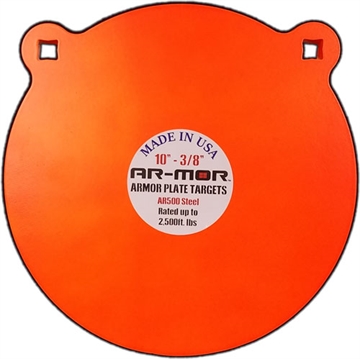 Picture of AR-MOR 10" AR500 STEEL GONG 3/8" THICK STEEL ORANGE ROUND 10TGT-375