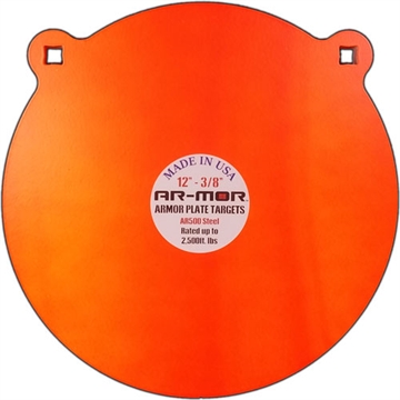 Picture of AR-MOR 12" AR500 STEEL GONG 3/8" THICK STEEL ORANGE ROUND 12TGT375