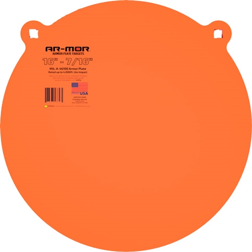 Picture of AR-MOR 16" MIL41600 STEEL GONG 7/16" THICK STEEL ORANGE ROUND 16TGTM437