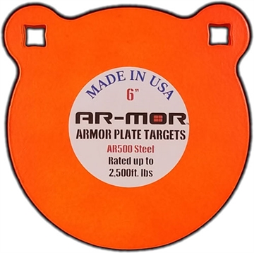 Picture of AR-MOR 6" AR500 STEEL GONG 1/2" THICK STEEL ORANGE ROUND 6TGT-500