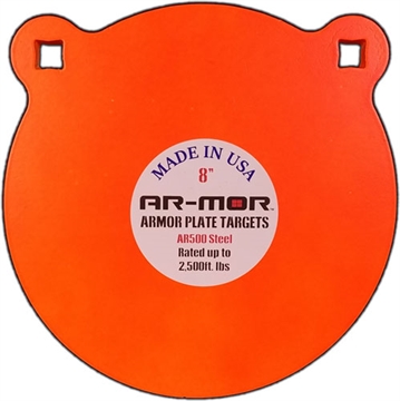 Picture of AR-MOR 8" AR500 STEEL GONG 1/2" THICK STEEL ORANGE ROUND 8TGT-500