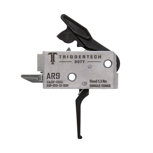 Picture of TriggerTech Duty, Flat Trigger, Single Stage, 3.5LB Pull, Fits AR-9, Anodized Finish, Black AH9-SDB-33-NNF AH9SDB33NNF