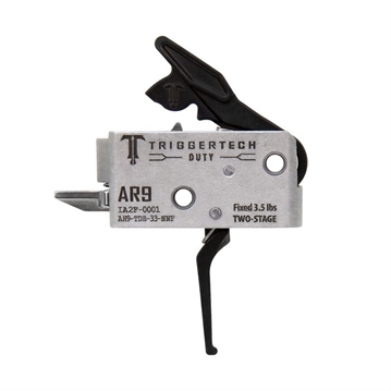 Picture of TriggerTech Duty, Flat Trigger, Two Stage, 3.5LB Pull, Fits AR-9, Anodized Finish, Black AH9-TDB-33-NNF AH9TDB33NNF