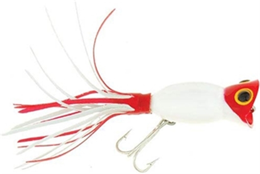 Picture of ARBOGAST HULA POPPER 2.25" 5/8-WHT/RED HEAD G750-01