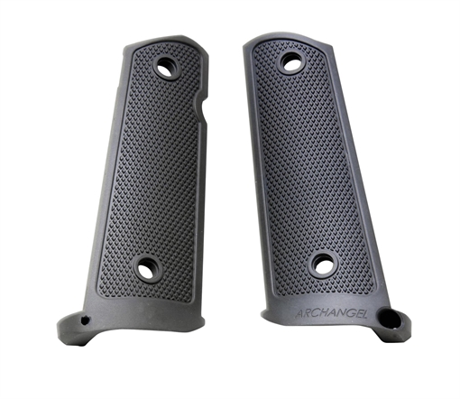 Picture of Archangel Grip Panels Made of Aluminum With Black Anodized Diamond Checkering Finish for 1911 Government AA108