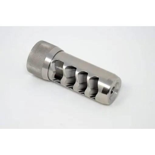 Picture of Area 419 Sidewinder Magnum Self Timing Muzzle Brake 6.5mm Raw Stainless 5/8-24 419-SW-6.5-SS-5824