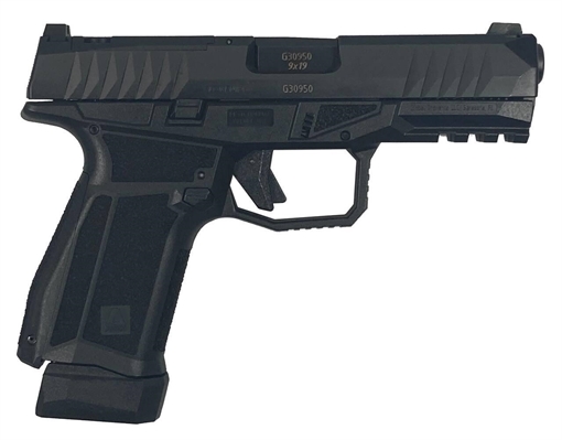 Picture of AREX 815537024074 Delta M Gen2 Compact Frame 9mm Luger 15+1 4" Black Steel Barrel, Black Nitride Steel Optic Cut/Serrated Slide, Black Polymer Frame w/Picatinny Rail, Black Stippled Grip, Ambidextrous 815537024074 602406