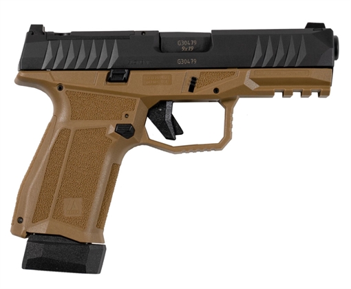 Picture of AREX DELTA M HGA 9MM 4IN BBL FDE STRIKER FIRED OPTIC READY 1-15RD & 1-17RD PLATE KIT INCLUDED 815537024081 602407