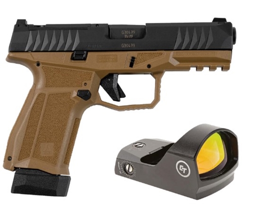 Picture of AREX DELTA M OR 9MM 1X15RD 1X17RD AMBI MAG AND SLIDE RELEASE 5X OPTICS PLATES FDE WITH CRIMSON TRACE RED DOT 197892019422