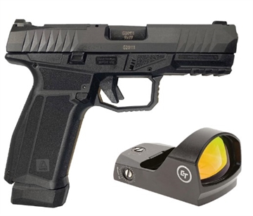 Picture of AREX DELTA X OR 9MM 1X17RD 1X19RD AMBI MAG AND SLIDE RELEASE 5X OPTICS PLATES BLACK WITH CRIMSON TRACE RED DOT 197892019460